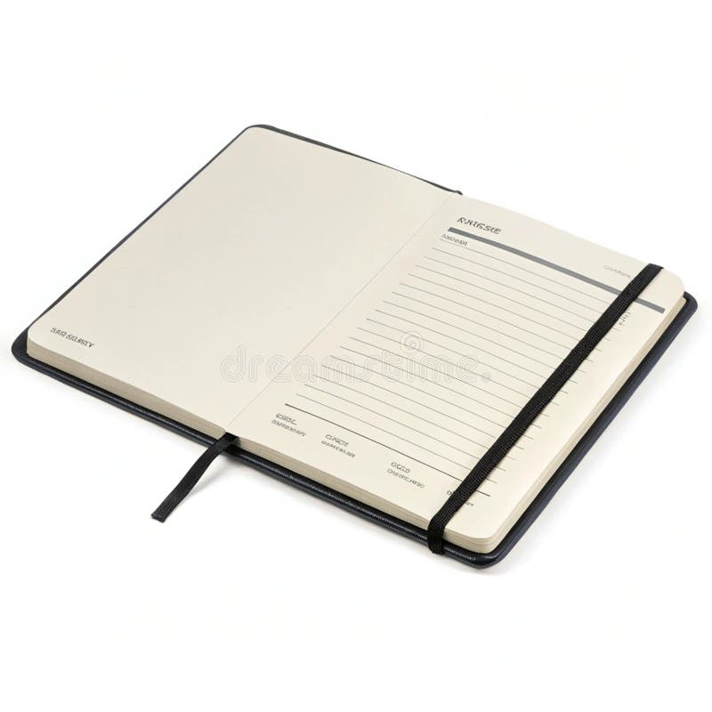 Notebook isoliert auf weißem Hintergrund stock abbildung