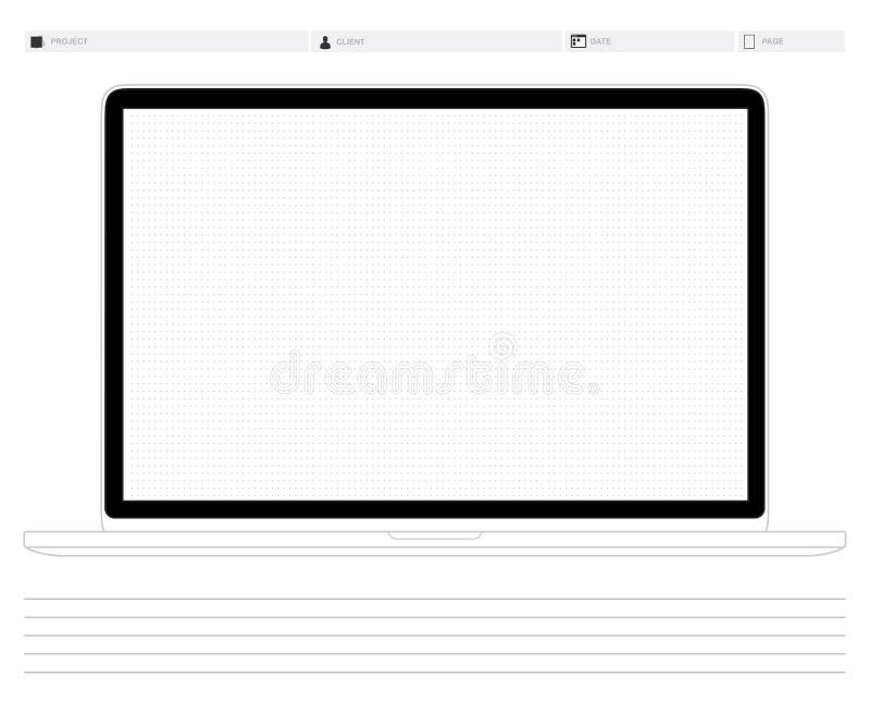Download Wireframe Web Display Template Vector Dotted Grid Stock Vector Illustration Of Screenshot Presentation 187101914