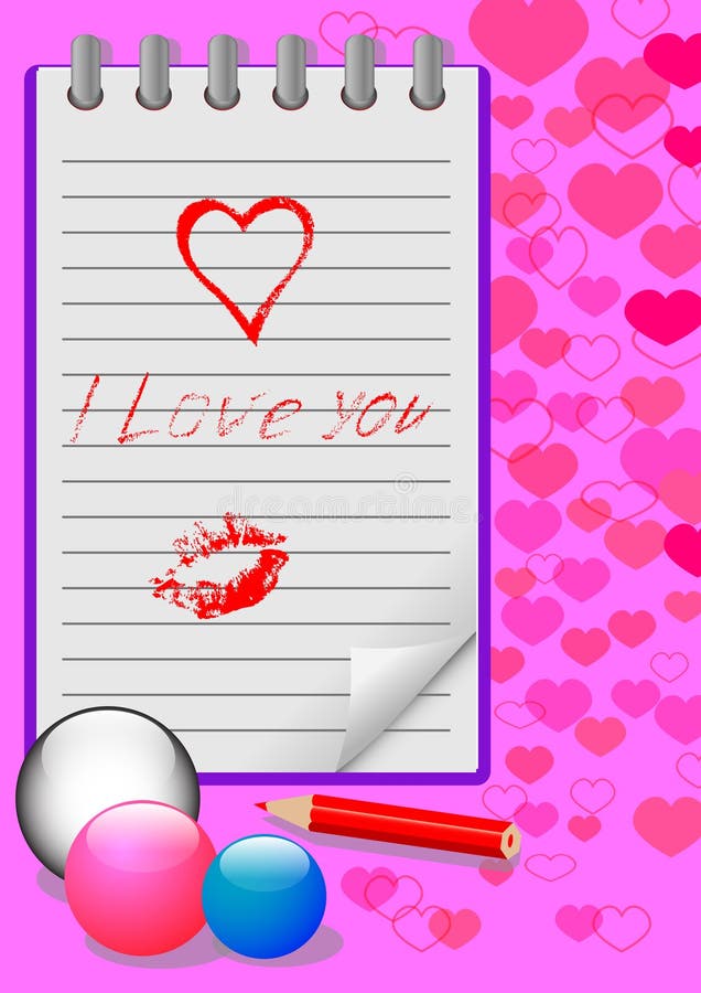 Notepad Love Messages Stock Illustrations 21 Notepad Love Messages
