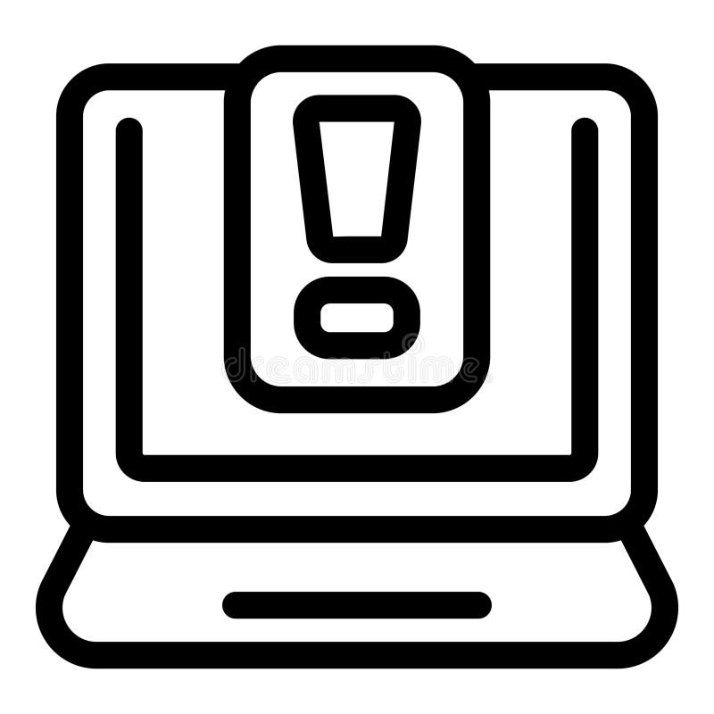 Notebook mit Warnhinweis vektor abbildung