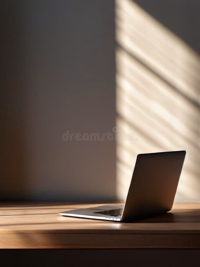 Notebook na stole ilustracji