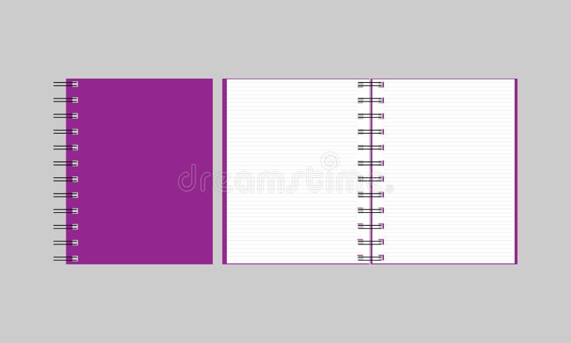 Notebook, open notebook isolated objects. Vector illustration stock illustration Notebook, open notebook isolated objects. Vector illustration stock illustration