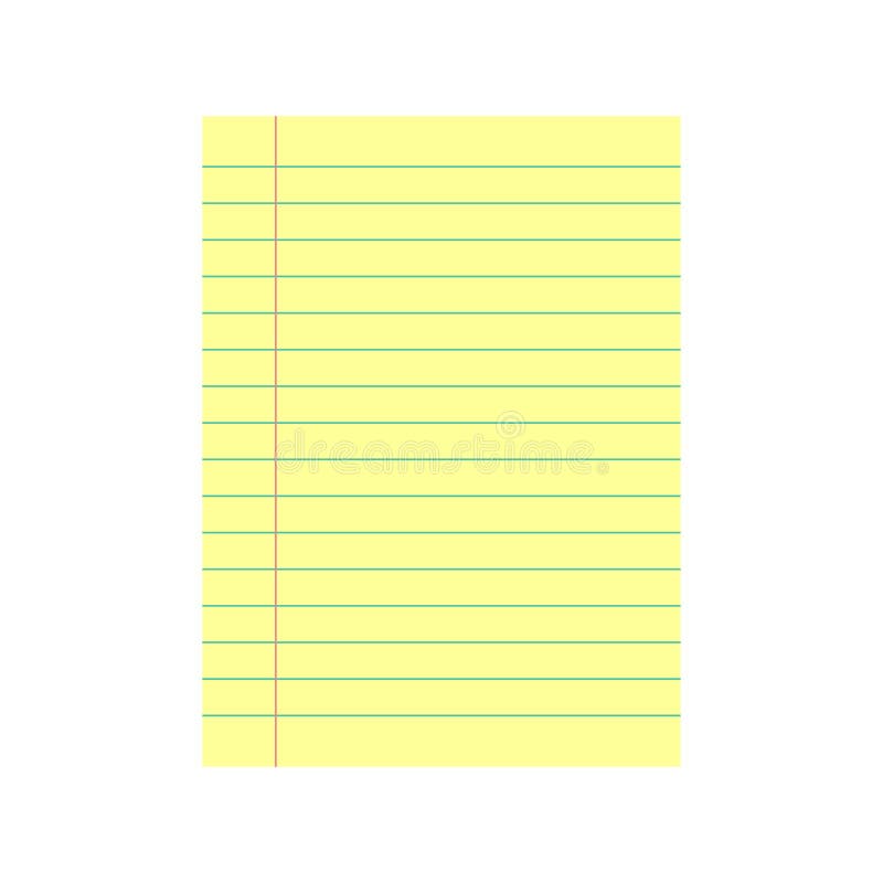 Yellow Notebook Paper Background Template