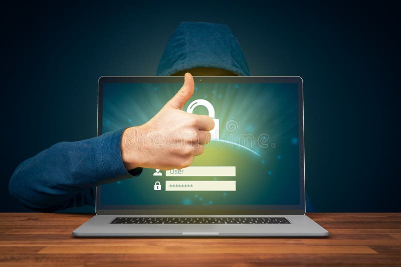 Notebook password protection by antivirus and cyber security concept royalty free stock photography Notebook password protection by antivirus and cyber security concept royalty free stock photography
