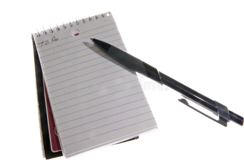 Notebook and Pen stock photo