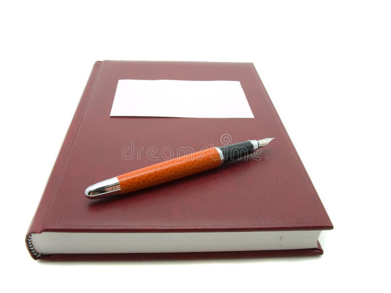 Notebook and pen isolated