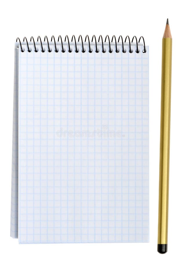 Notebook with pencil