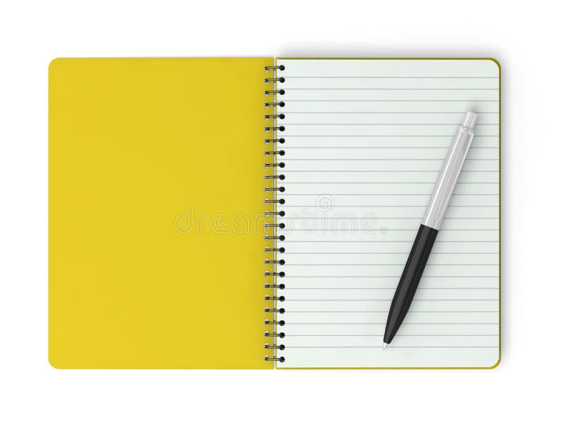 Notebook Rings Spiral Pen Notepad Stock Illustration Illustration of