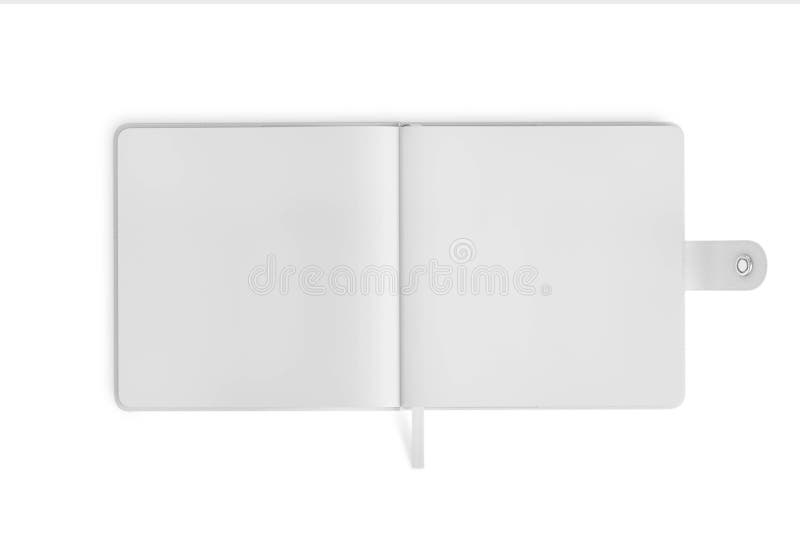Notebook sobre fundo branco fotografia de stock royalty free