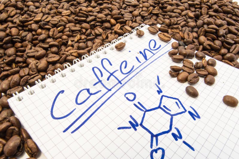 Caffeine Text And Formula From Coffee Beans On Linea Texture Stock Image Image Of Formula Brown