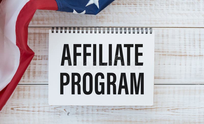 Notebook with Toolls and Notes about Affiliate Program stock photos