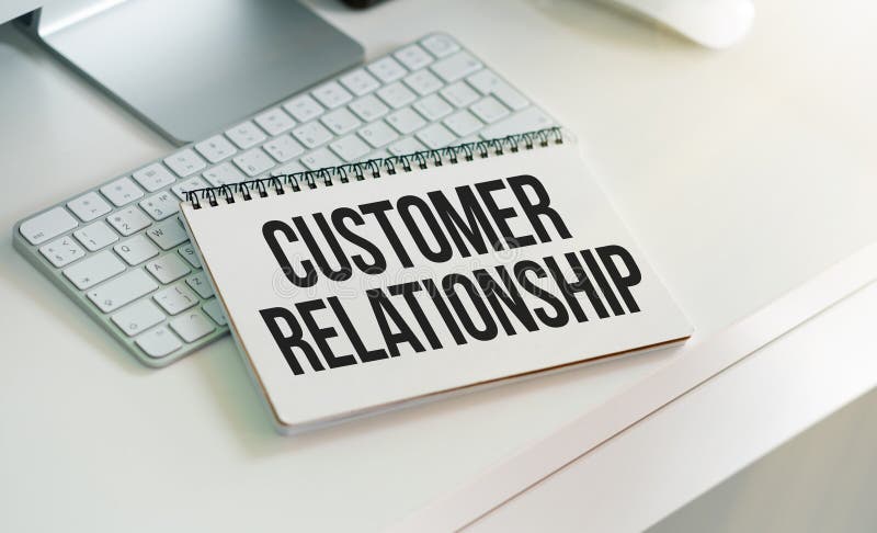 Notebook with Toolls and Notes about Customer Relationship royalty free stock photo