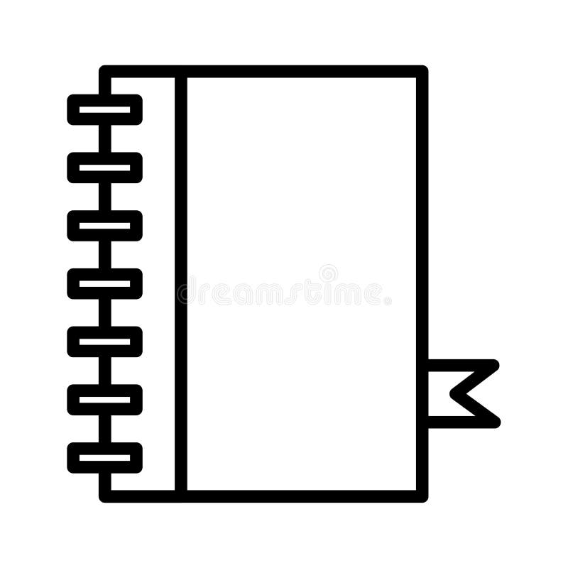 Notepad Bookmark Icon. Design Template Page. Vector Illustration. Stock