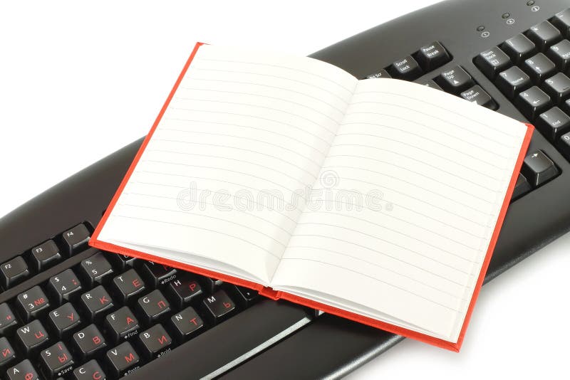 Notepad on a Computer Keyboard Stock Photo Image of black, break 21578960