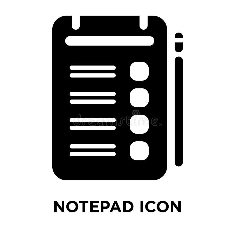 Notepad Icon Vector Isolated on White Background, Logo Concept O Stock ...