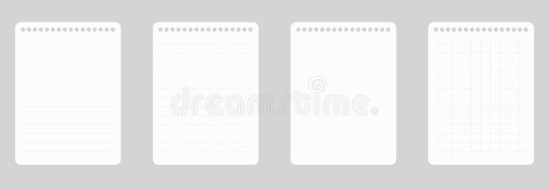 A4 notepad linii papier ilustracji A4 notepad linii papier ilustracji