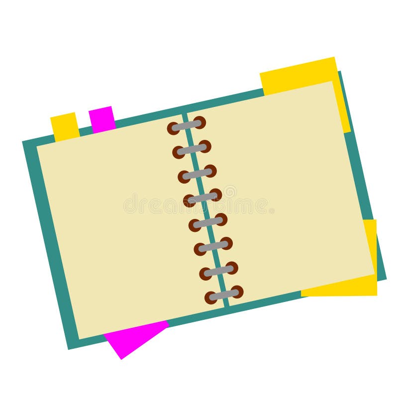 Notepad. Open Notebook for Writing. School Book or Textbook for