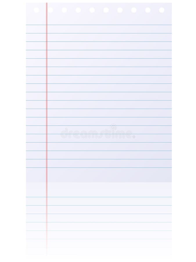 Ruled paper / Lined page stock vector. Illustration of notes - 8391054