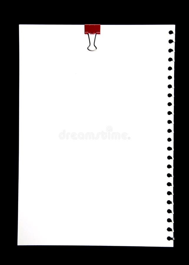 Notepad Page With Clip