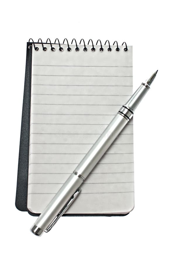 Notepad and pen. royalty free stock photo