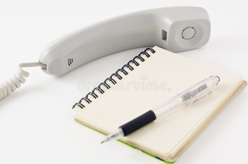 https://thumbs.dreamstime.com/b/notepad-pencil-handset-23885707.jpg