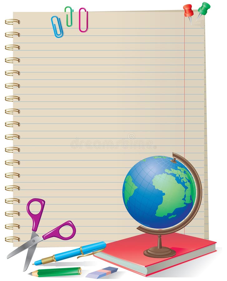 NOTEPAD WITH SCHOOL SUPPLIES