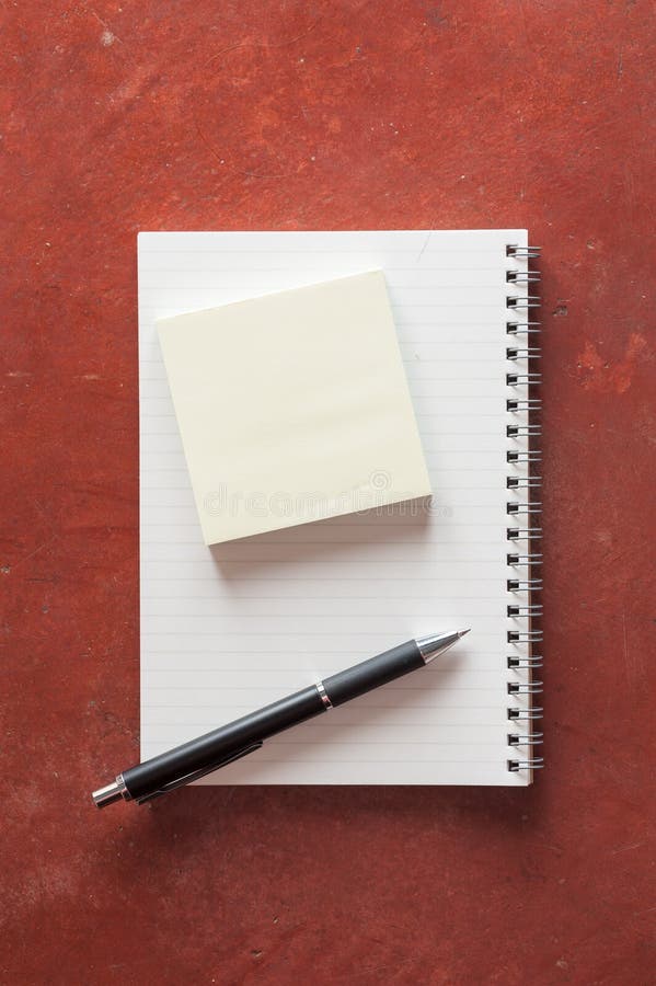Notepad and sticky paper stock image. Image of open, paper 58902337
