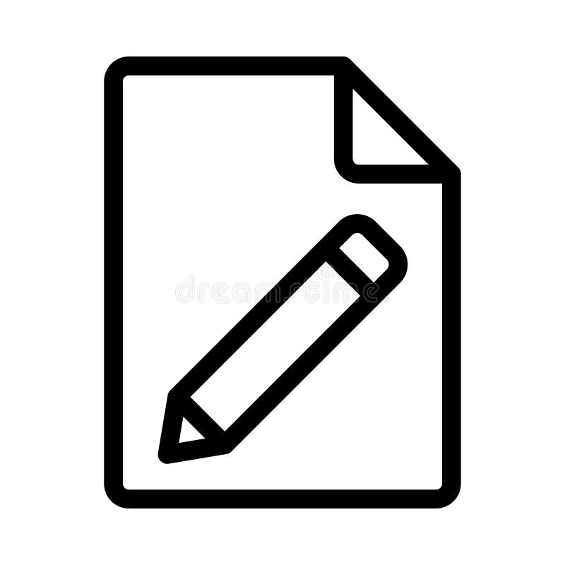 Notepad Thin Line Icon. Sheet of Paper Vector Illustration Isolated on