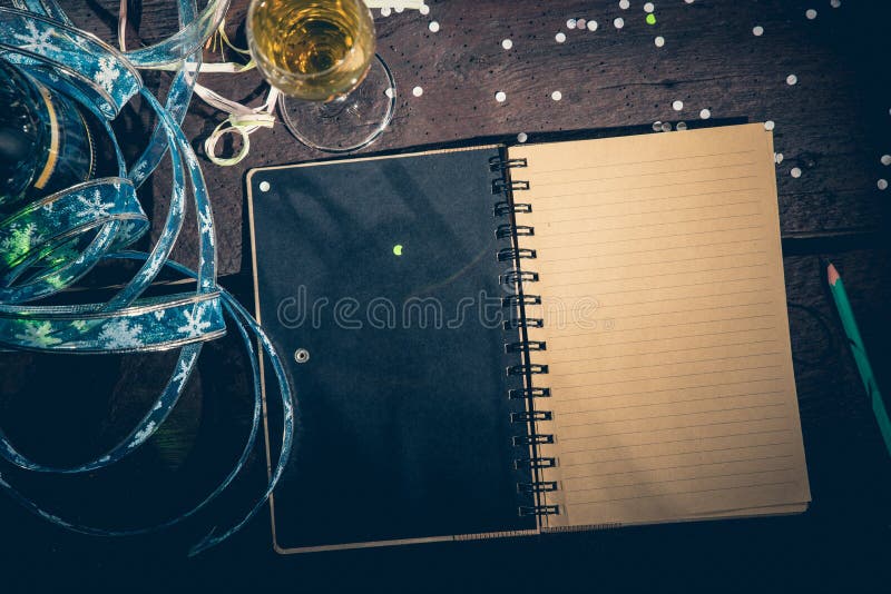 Notepad to write New Year`s resolutions
