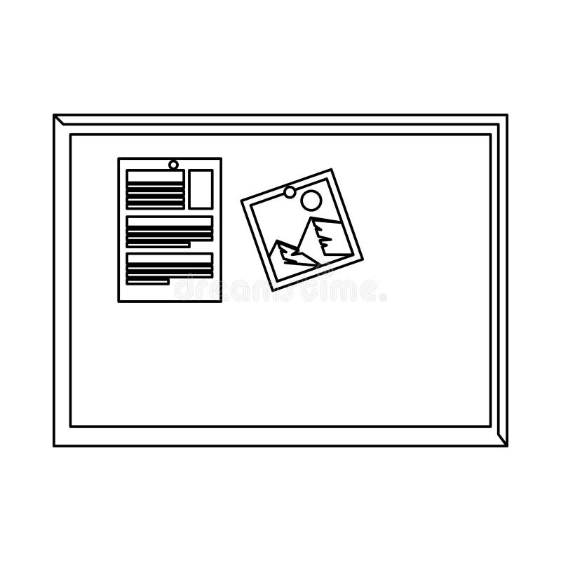 Notes board isolated icon royalty free illustration