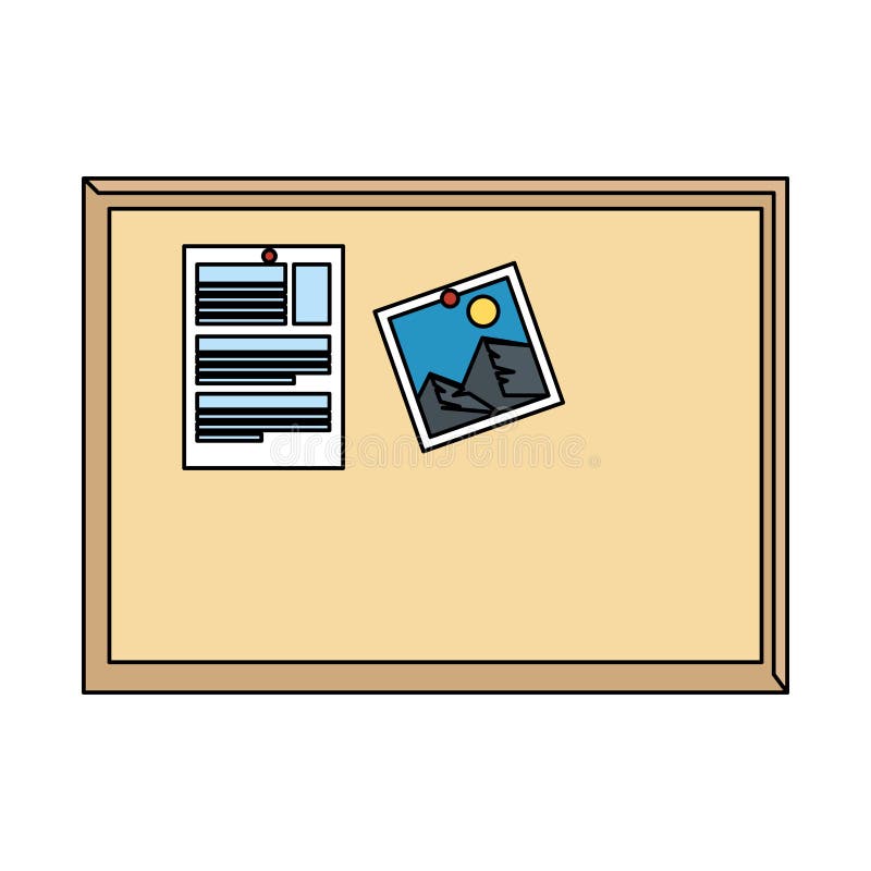 Notes board isolated icon royalty free illustration