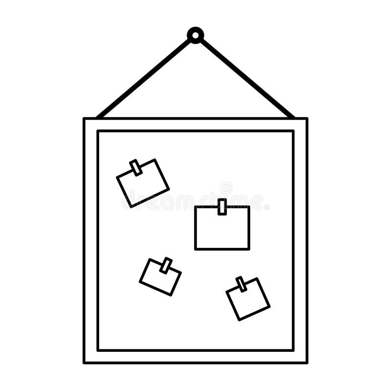 Notes board isolated icon stock illustration