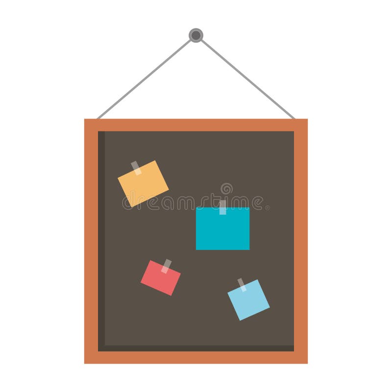 Notes board isolated icon royalty free illustration