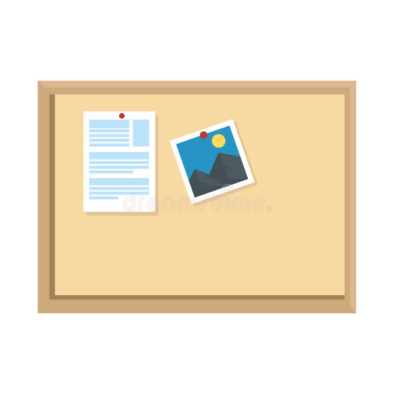 Notes board isolated icon royalty free illustration