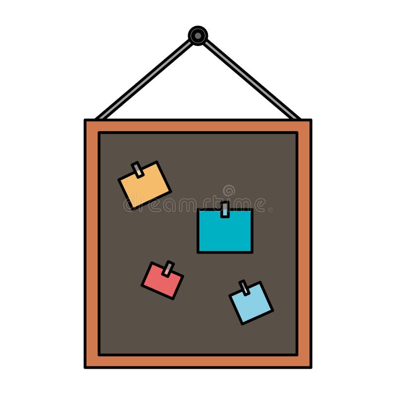 Notes board isolated icon vector illustration