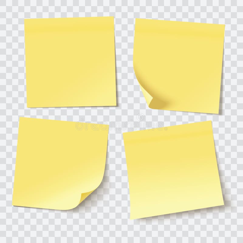 Notes collantes jaunes illustration libre de droits Notes collantes jaunes illustration libre de droits