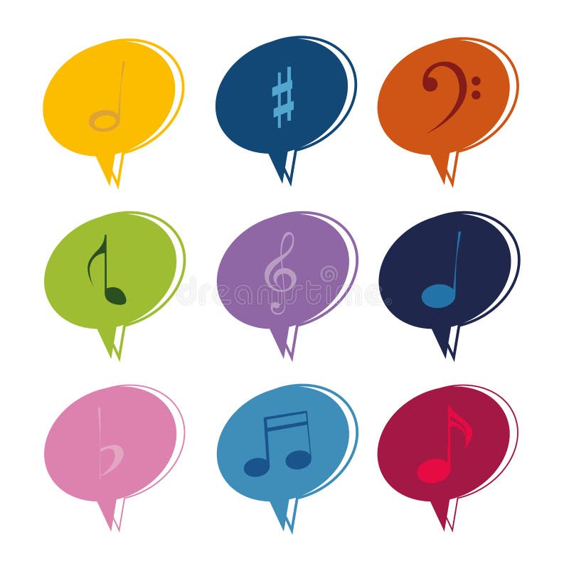 Notes de musique illustration libre de droits