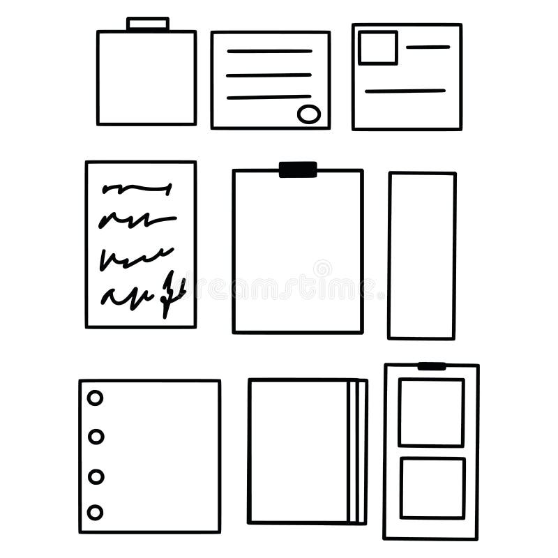 Notes Tasks. Management and time. Task meeting. Reminder. Favorite tasks. Pixel Perfect Vector Thin Line Icons. stock illustration