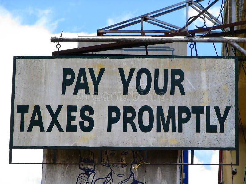 Nothing is certain except Death and Taxes. stock photo