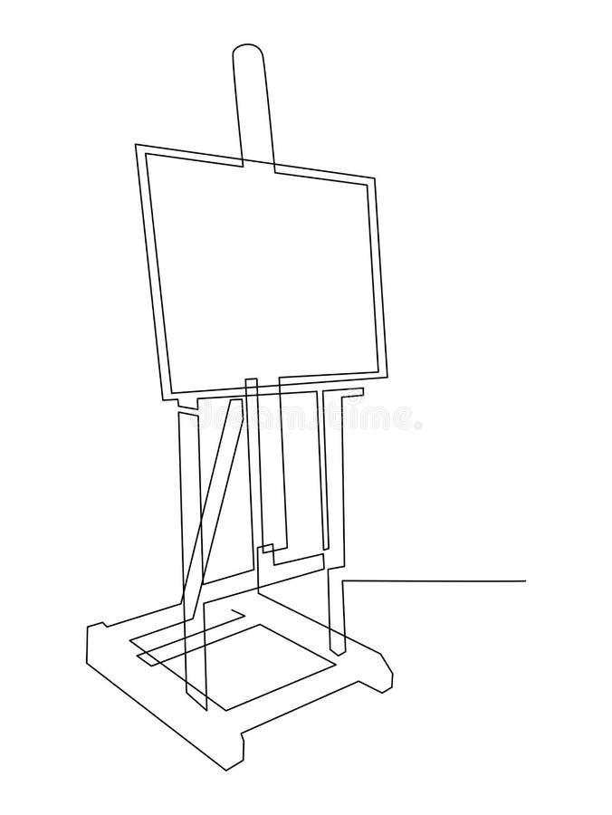 Notice Board. Easel with a Tablet. Mockup for an Advertising Poster
