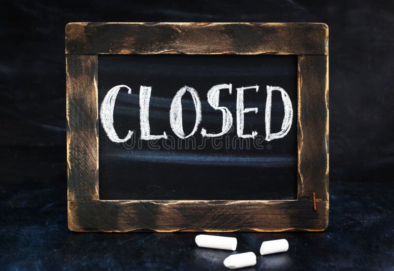 Notice Board with Message Closed Stock Image Image of desk, healthy