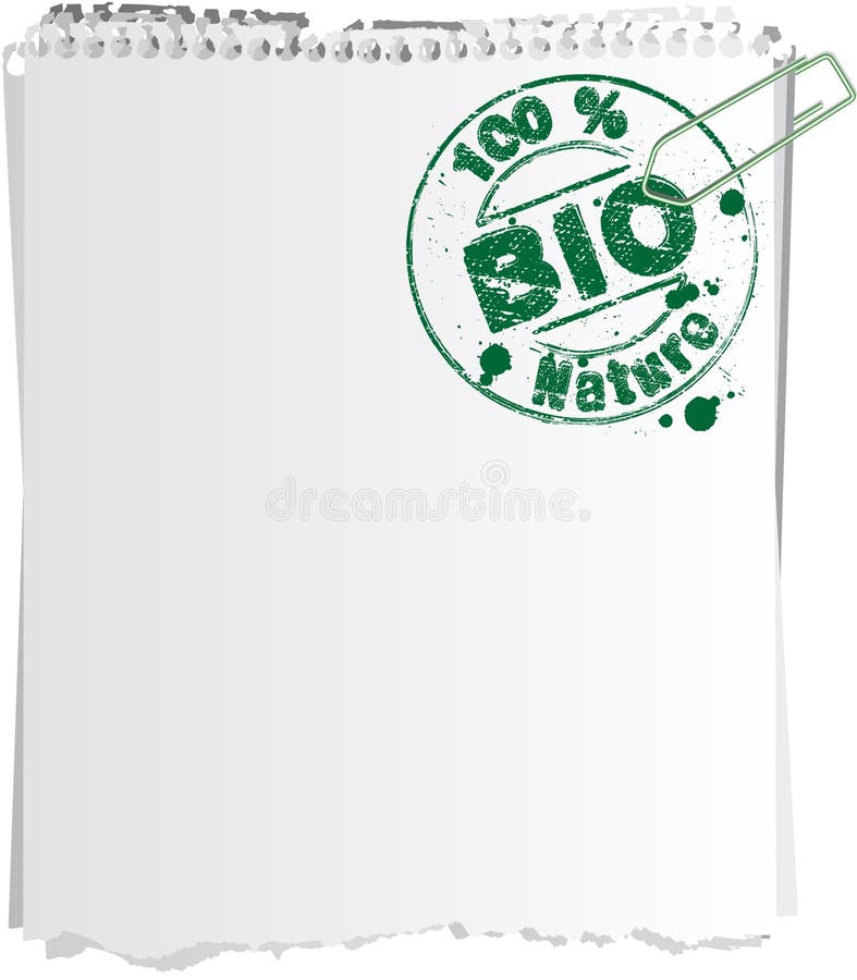Notice clip stamp bio royalty free illustration