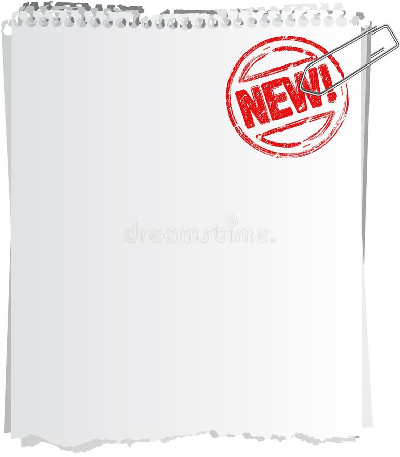 Notice clip stamp new stock illustration