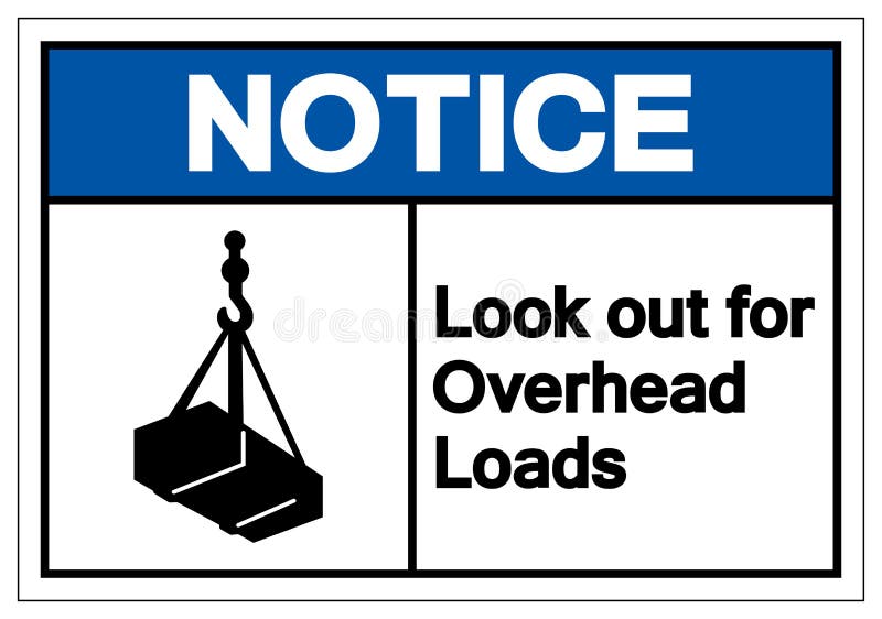 Overhead load знак.
