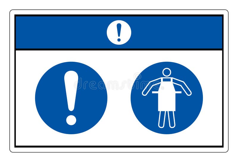Notice Apron Symbol Sign ,Vector Illustration, Isolate on White