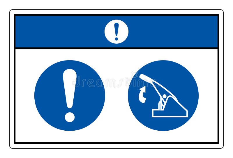 Notice Pull Parking Brake Symbol Sign, Vector Illustration, Isolate on