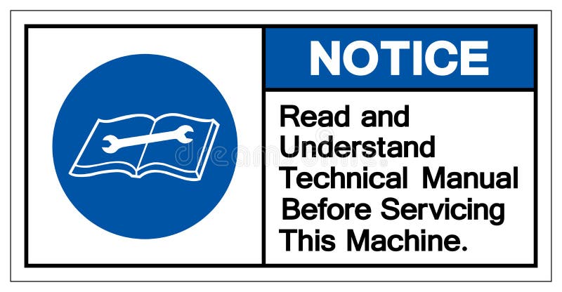 Notice Refer Instruction Manual Booklet Symbol Sign,Vector Illustration
