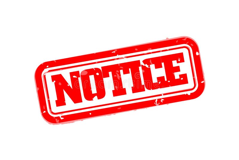 Notice rubber stamp stock illustration