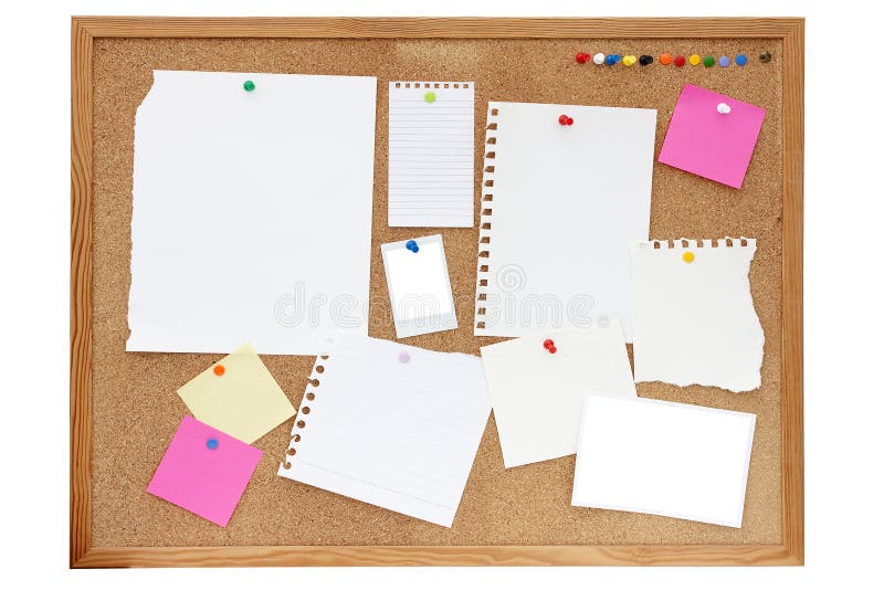 Noticeboard of pinboard stock fotografie Noticeboard of pinboard stock fotografie