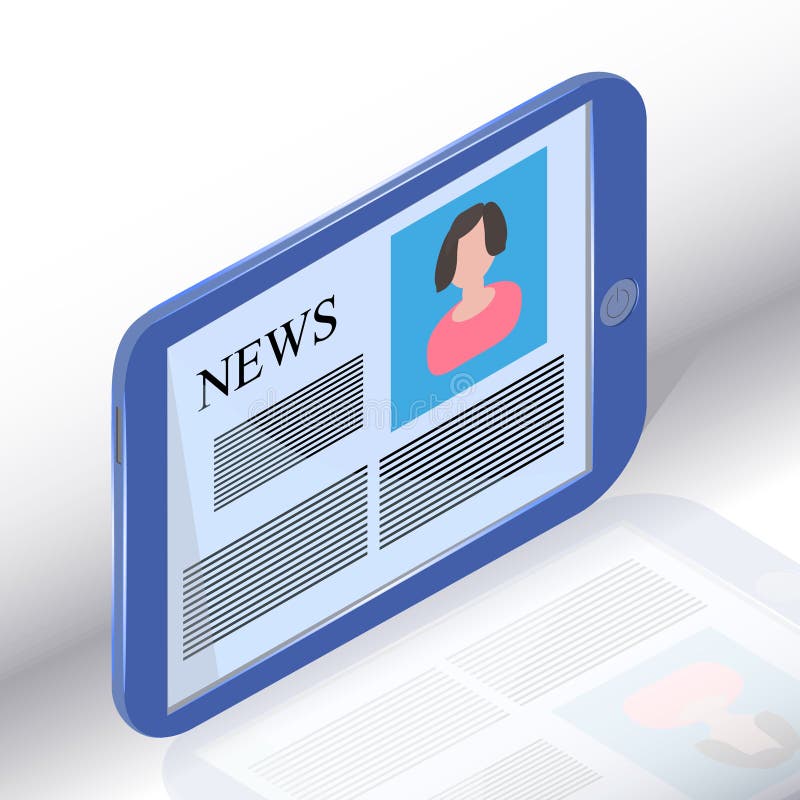 Noticias en Tablet PC genérico libre illustration Noticias en Tablet PC genérico libre illustration